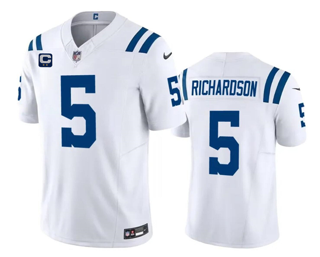 Men's Indianapolis Colts #5 Anthony Richardson White 2024 F.U.S.E. With 2-Star C Patch Vapor Limited Football Stitched Jersey